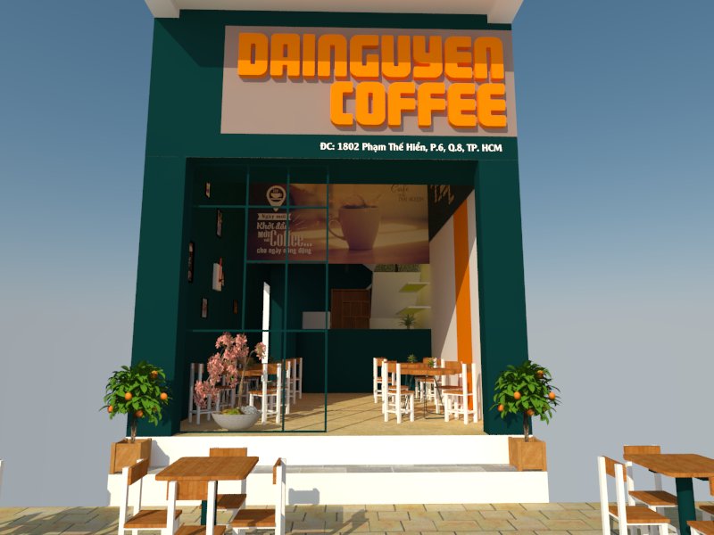 thiết kế quán cà phê tại quận 8 hcm
